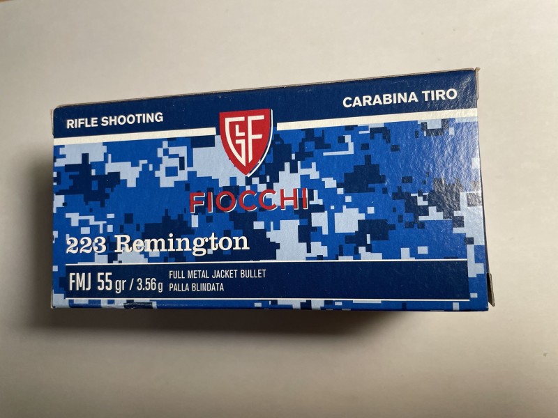 Fiocchi 223Rem FMJ  62gr